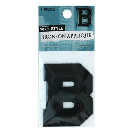 Next Style Single Embroidery Letter, "B", Black