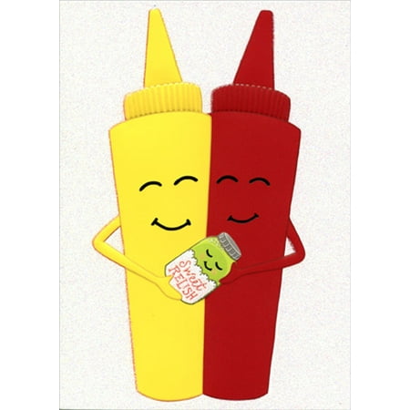 - Avanti Press Ketchup Mustard Relish Family Funny A-Press Baby Congratulations Card