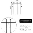 thumbnail image 3 of 20 Pack Metal Garden Fence Panels Rustproof Animal Barrier Border for Yard Decor, 3 of 7