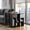 Oak Black, variant on Kings Brand Furniture Mason Bookcase End Table, Square Side Table with 7 Open Shelves, Modern Storage Accent Table for Living Room, Bedroom or Small Spaces, Engineered Wood, Oak Black Finish