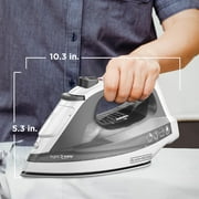 BLACK+DECKER Compact Steam Iron with Anti-Drip & Nonstick Soleplate, IR1020S, Silver/Black