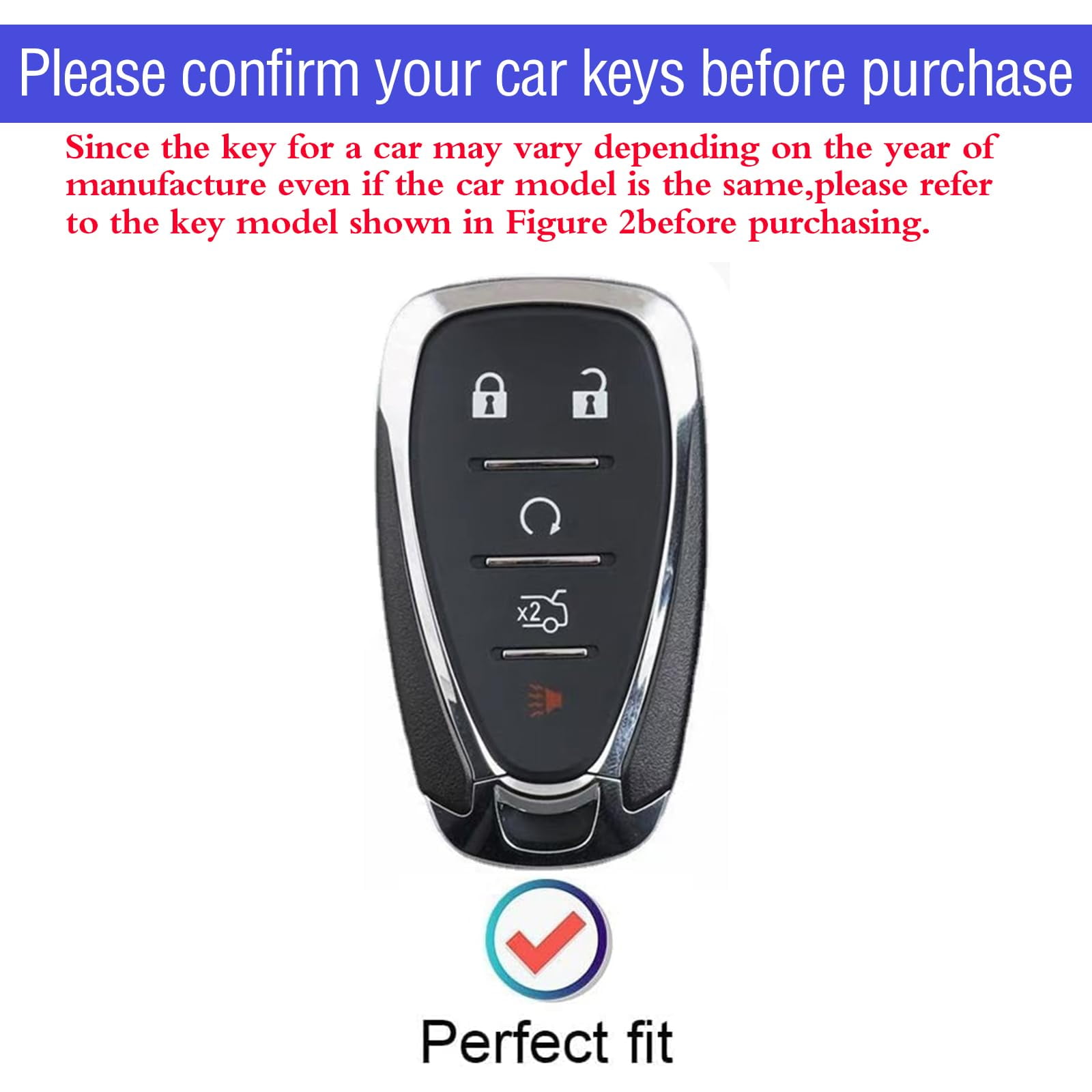 for Chevrolet Key Fob Cover Soft TPU Shell with Keychain 360 Degree Protection Key Case Holder for 2017-2023 Chevy Equinox Camaro Cruze Traverse Blazer Sonic Malibu 5 Buttons