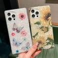 thumbnail image 2 of SURJDE Cute Pearl Coloful Compatible with iPhone 13 Pro Max Square Edge Case,Chic Slim Translucent Soft TPU Silicone Protective Cases Cover(Sunflower), 2 of 6