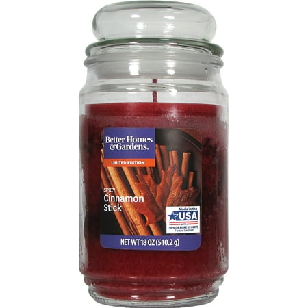 Better Homes & Gardens 18oz Spicy Cinnamon Stick Scented (Best Fireplace Scented Candle)