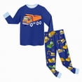 thumbnail image 6 of HCNTES Toddler Baby Boys Pajamas Sleepwear Outfit Set Kids Fall Winter Clothes Long Sleeve Cute Soft Shirts and Pants Casual Dailywear Outfits Set(A01-Blue,7-8 Years), 6 of 6