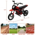 thumbnail image 2 of 24V Ride On Motorcycle Dirt Bike, 350W Electric Motorcycle-Up to 14.29MPH, 3-Speed, Rear-Wheel Drive, High-Torque, Chain-Driven Motor, for Kids 13+, 2 of 9