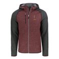 thumbnail image 2 of Men's Cutter & Buck  Heather Maroon/Heather Charcoal Minnesota Golden Gophers Vault Mainsail Full-Zip Raglan Hooded, 2 of 3