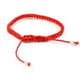 thumbnail image 3 of Red string bracelet , Kabbalah bracelet, woven braided adjustable bracelet - men women st030, 3 of 4