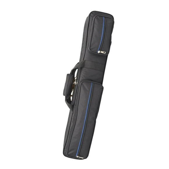 Milaget Sac Flûte en Bambou Portable Performance Mode Fermeture Éclair Billard Étui pour Queue de Billard Noir