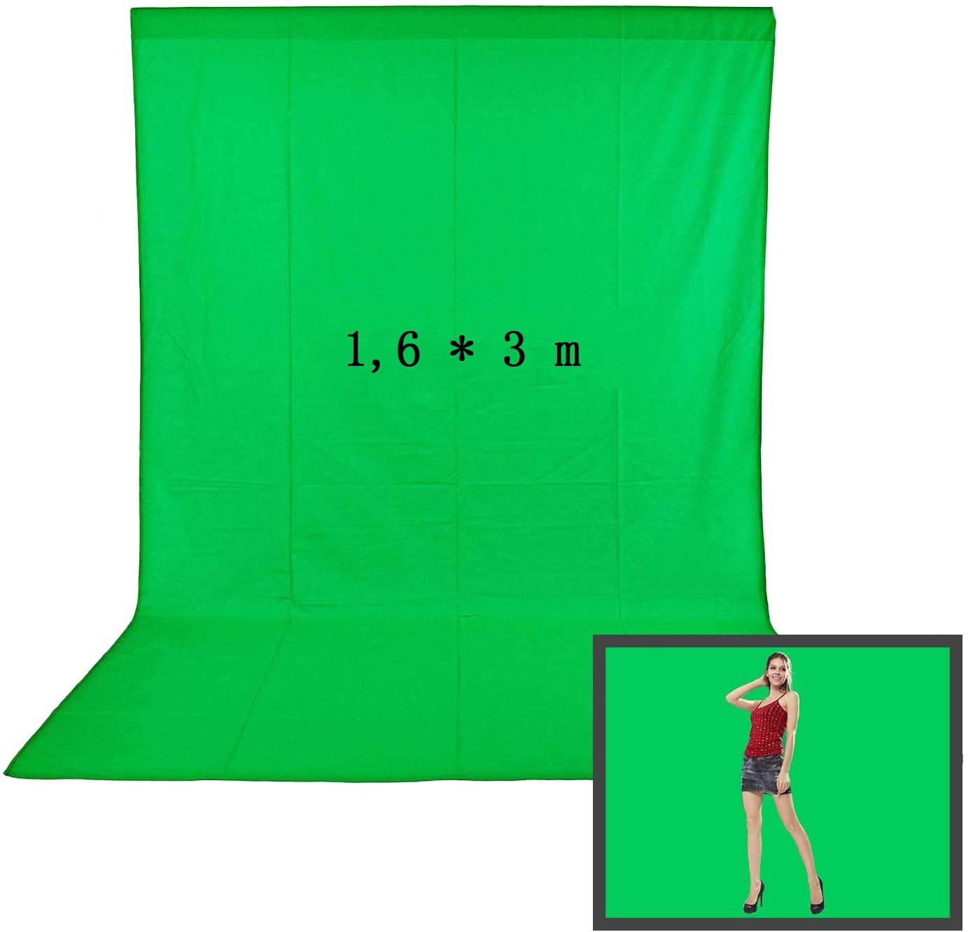 Green Background Photography Studio Foldable Photo Backdrop Background