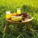 thumbnail image 4 of Picnic Portátil Con Estante Para Vinos Bandeja Compartimentada Escritorio Plegable Redondo De Madera Para Eventos Al Aire Libre Cenas Románticas Camping En La Playa Guardurnaity OD010799-01, 4 of 6