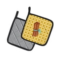thumbnail image 2 of Cinnamon on Basketweave Pair of Pot Holders, 2 of 3