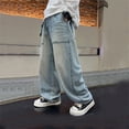 thumbnail image 2 of Angala Boys Casual Denim Jeans For Kids And Youth Comfortable Stretch Pants With Adjustable Waist For School And Daily Play Elastic Cozy Boy’s And Girl's Trousers 3-4 Years, 2 of 8