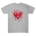 thumbnail image 5 of Vmvidoty Graphic Shirt for Women Cute Red Heart Short Sleeve Ladies Tee Tops Teen Girls Casual T Shirt Gray XXL, 5 of 5