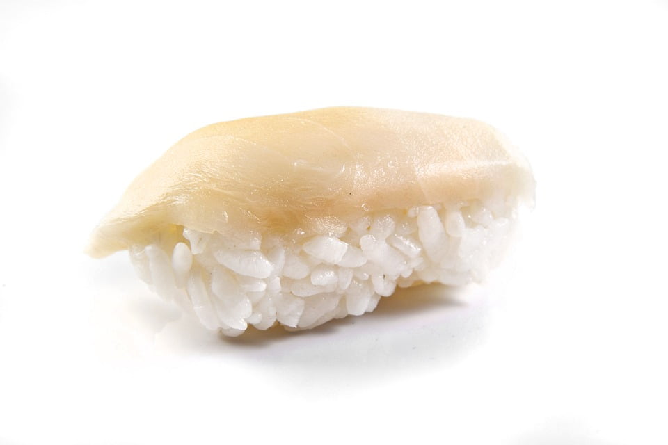 Rice Raw Sushi White Fish Nigiri-12 Inch By 18 Inch Laminated Poster