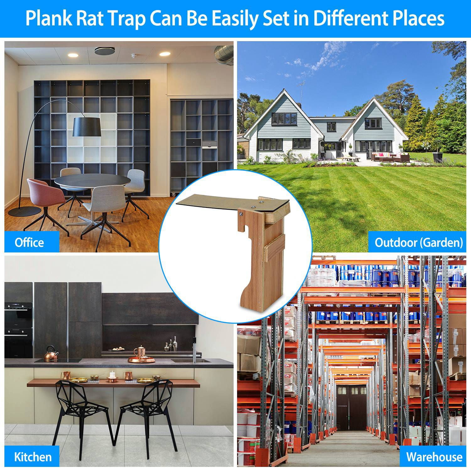 PLANKYPRO Walk The Plank Bucket Mouse Trap V2 with Bait Tunnel and Bucket  Lid | Flip and Slide | Auto-Reset | Live or Kill