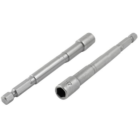 

100mm Length 7mm Hex Socket Nut Driver Setter 2 Pcs