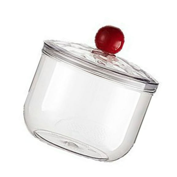 Clear Plastic Candy Jar with Lid Decorative Kitchen Storage Container for Snacks