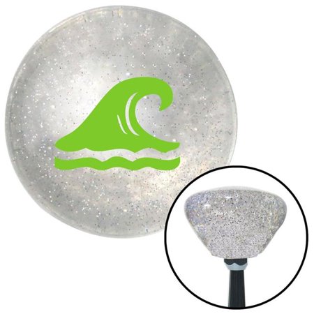 American Shifter Green Hawaiian Waves No.2 Clear Retro Metal Flake Shift Knob with M16 x 1.5 Insert
