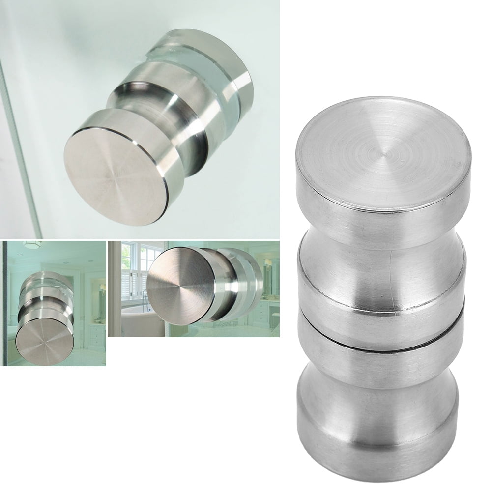 Aluminium Home Bathroom Shower Glass Door Handle Knob Groove Plated WC 