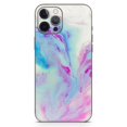 thumbnail image 2 of DesignSkinz Marbleized Soft Blue V32 Full-Body Skin Decal Wrap Cover for iPhone 15 Pro Max, 2 of 9