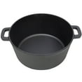 thumbnail image 3 of 2 in 1 Pre-Seasoned Cast Iron Dutch Oven With Dual Handles, Outdoor Camping Deep Pot for Camping Fireplace Cooking BBQ Baking Campfire, 5 Quart.With 1pc Iron Pot Rack., 3 of 10