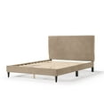 thumbnail image 6 of Furniture of America Colly Adult Queen Chenille Fabric Upholstered Platform Bed, Brown, 6 of 25