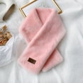 thumbnail image 3 of Faux Fur Scarf for Women Scarves Neck Shrug for Fall Winter Coat Dress(Pink), 3 of 3