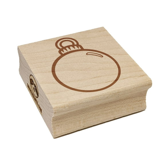Ornament Blank Christmas Square Rubber Stamp Stamping Scrapbooking Crafting - Small 1.25in