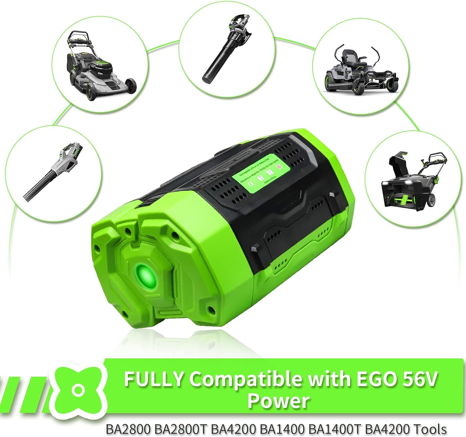 Ohyes Bat Moticett EGO 56V 9000mAh Power Tool Battery for EGO BA2800