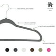 thumbnail image 3 of Simplify 25 Pack Slim Velvet Suit Hangers in Gray, 3 of 6