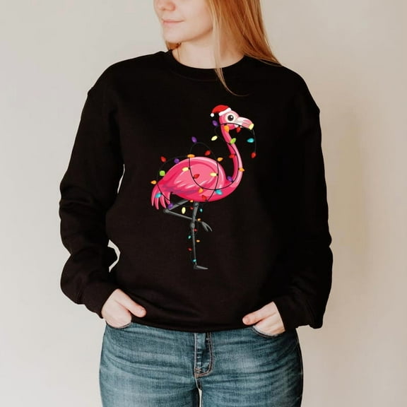 Flamingo Christmas Sweatshirt, Flamingo Christmas Shirt For Women, Flamingo Merry Christmas Sweatshirt, Flamingo Lover, Funny Flamingo Shirt