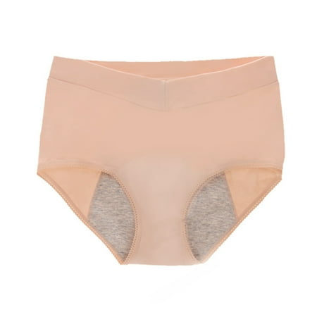 

High Waisted Underwear for Women Leak Proof Leak Proof Cotton Overnight Menstrual Briefs Women s Shapewear Control Panties Beige XXXL
