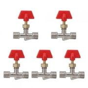 5 Pcs Needle Valve 1/4in Float Ball Valve Structure Spare Parts for Air Compressor