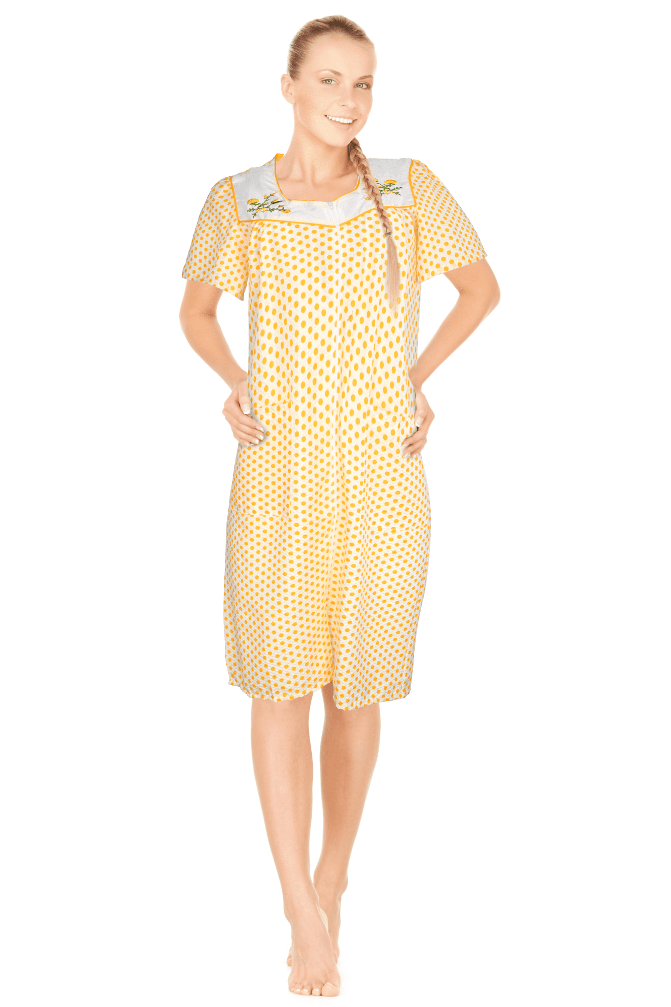 JEFFRICO Womens Dusters For Women Zipper Front Housecoat Lounger Duster