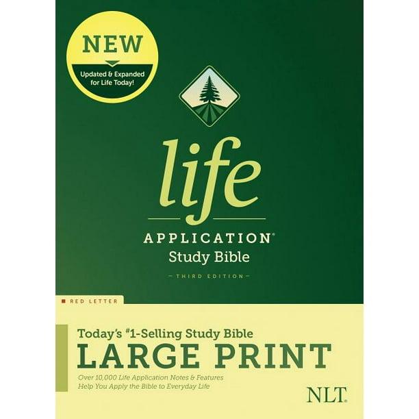 Nlt life application study bible third edition large print red 