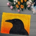 thumbnail image 5 of DIY Latch Hook Rug Kits Black Raven with Sunset Background Stamped Non-slip Mat Crocheting Yarn Hook and Latch Emboridery Tapestry for Home Floor Decor and Pet Warm Cushion 52x38cm(3), 5 of 7