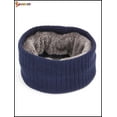thumbnail image 3 of Spencer Unisex Knitted Scarf Thick Winter Fleece Lined Circle Scarf Thermal Double-Layer Neck Warmer for Outdoor Sports "Blue", 3 of 9