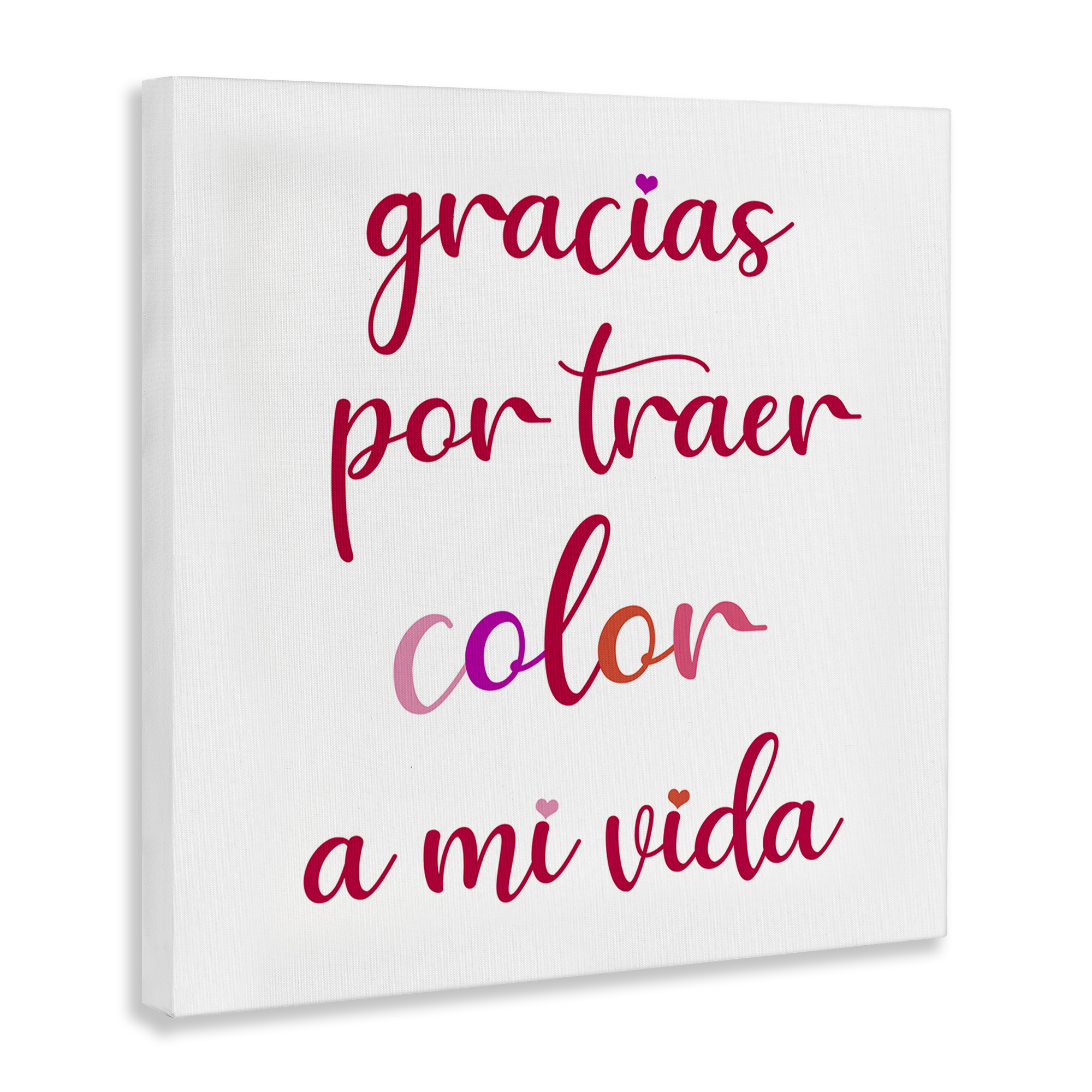 Stupell Industries Gracias por Traer Color Inspirational Quotes & Sayings Painting Wrapped Canvas Art Print Wall Art, 17 x 17