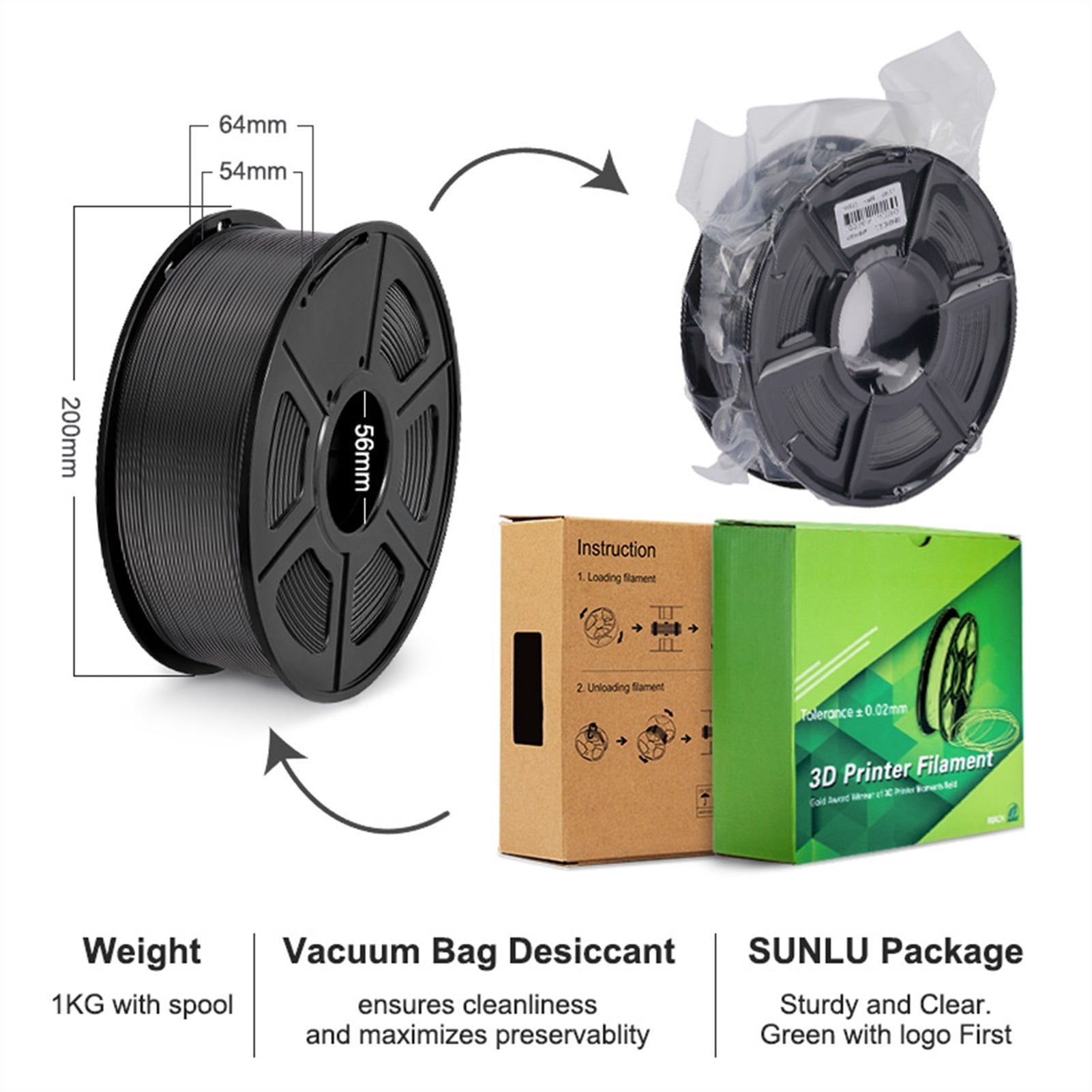 PLA Plus 3D Printer Filament PLA 1.75mm Rainbow 1KG 2.2LBS Per Roll More Toughness SILK