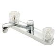 thumbnail image 2 of american brass j800f chrome metal 8" kitchen faucet w/ clear knobs, 2 of 2