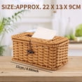 thumbnail image 4 of Cubierta de Caja PañUelos Rectangular RatáN, Soporte para Tejido Bohemio, Dispensador Granja Vintage el Hogar, 4 of 5