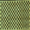 thumbnail image 1 of Ahgly Company Indoor Square Checkered Light Blue Modern Area Rugs, 5' Square, 1 of 4