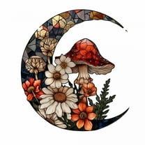 LAMIRO Boho Mushroom Window Decor - Acrylic Mushroom Wall Hanging Art - Unique Ornament Gift for Mom - Nature-Inspired Home Decor - Whimsical Window Decoration Color