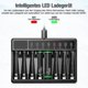 thumbnail image 4 of Cargador de batería rápido universal de 8 ranuras para baterías recargables Aa Aaa Ni-mh Ft, 4 of 5