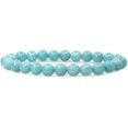 thumbnail image 1 of Natural Blue Amazonite Gemstone 8mm Round Beads Stretch Bracelet 7" Unisex, 1 of 5