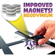 HMMAGNETS Magnetic Tic Tac Toe Wall-Mount Game – 17x17 Adhesive Board