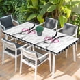 thumbnail image 2 of Easter Table Cloths for 4 Foot Rectangle Tables, Funny Rabbit Carrots Black White Buffalo Plaid Patio Waterproof Elastic Fitted Tablecloths, Washable Rectangular Table Cover for Camping, 2 of 8