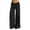 Black, variant on EDFBUYKRS Female Women Pants Casual Work Pants Women Petite Short Stretch Women Elegant Trousers Stitching Pocket Wide Leg Trousers S