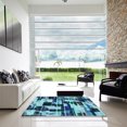 thumbnail image 7 of Ahgly Company Machine Washable Indoor Round Transitional Blue Diamond Blue Area Rugs, 7' Round, 7 of 7